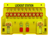 Padllock Wall Station - 22 x 22 x 1-3/4''-With (20) Xenoy Padlocks - Best Tool & Supply
