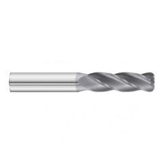 1/2 Dia. x 4 Overall Length 4-Flute .090 C/R Solid Carbide SE End Mill-Round Shank-Center Cut-TiAlN - Best Tool & Supply
