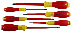 Insulated Slotted Screwdriver 3.4; 4.5; 6.5mm & Phillips # 1; 2 & 3. 6 Piece Set - Best Tool & Supply