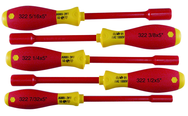 Insulated Nut Driver Inch Set Includes: 7/32" - 1/2". 5 Pieces - Best Tool & Supply