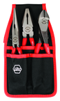 Soft Grip Pliers Belt Pack Pouch Set with High Lev; Combo & Long Nose in Belt Pack Pouch. 3 Pc. Set - Best Tool & Supply