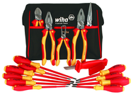 13 Piece - Insulated Tool Set with Pliers; Cutters; Xeno; Square; Slotted & Phillips Screwdrivers in Tool Box - Best Tool & Supply