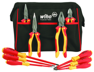 10 Piece - Insulated Pliers; Cutters; Slotted & Phillips Screwdrivers in Tool Box - Best Tool & Supply