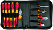 14 Piece - Insulated Pliers; Cutters; Slotted & Phillips Screwdrivers; in Zipper Carry Case - Best Tool & Supply