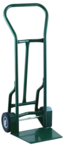 Shovel Nose Freight, Dock and Warehouse 900 lb Capacity Hand Truck - 1-1/4" Tubular steel frame robotically welded - 1/4" High strength tapered steel base plate -- 8" Solid Rubber wheels - Best Tool & Supply