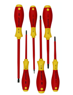 Insulated Screwdrivers Slotted 4.5; 6.5mm Phillips #1; 2. Square #1; 2. 6 Piece Set - Best Tool & Supply