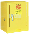 Piggyback Storage Cabinet - #5470 - 17 x 18 x 22" - 4 Gallon - w/one shelf, 1-door manual close - Yellow Only - Best Tool & Supply