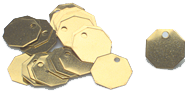 Tool Room Checks - 1-1/64" Octagon Brass - Pkg 100 - Best Tool & Supply