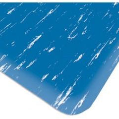 4' x 60' x 1/2" Thick Marble Pattern Mat - Blue - Best Tool & Supply