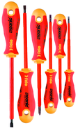 Bondhus Set of 6 Slotted & Phillips Tip Insulated Ergonic Screwdrivers. Impact-proof handle w/hanging hole. - Best Tool & Supply