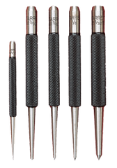 #S117PC  - 5 Piece Center Punch Set - 1/16 to 1/4'' Diameter - Best Tool & Supply