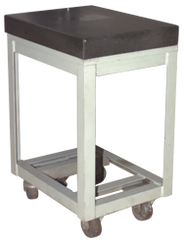 24 x 48" - Surface Plate Stand 0-Ledge with Casters - Best Tool & Supply