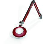 Green-Lite® 5" Blazing Red Round LED Magnifier; 43" Reach; Table Edge Clamp - Best Tool & Supply