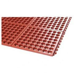3' x 3' x 5/8" Thick Drainage Mat - Red - Best Tool & Supply
