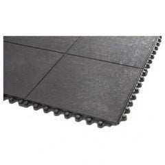 3' x 3' x 5/8" Thick Solid Deck Mat - Black - Grit Coated - Best Tool & Supply