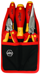5 Piece - Insulated Belt Pack Pouch Set with 6.3" Diagonal Cutters; 8" Long Nose Pliers; Slotted 3.0; 4.5 and Phillips # 2 Screwdrivers in Belt Pack Pouch - Best Tool & Supply