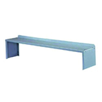 Shelf Riser for Work Bench 48"W x 10-1/2"H made of 14 GA w/Rear Flange as Stop - Best Tool & Supply