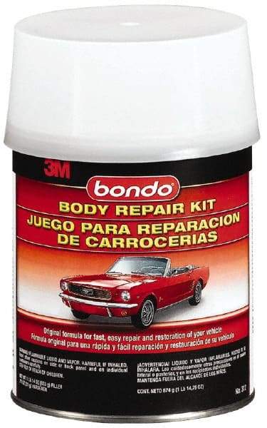 3M - 4 Piece Body Repair Kit - 32 oz Body Filler, .75 oz Cream Hardener, Metal Body Patch, Spreader - Best Tool & Supply