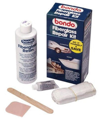 3M - 7 Piece Fiberglass Repair Kit - 8 oz Fiberglass Resin, .2 oz Liquid Hardener Plastic Spreader, 3 Sq Ft Fiberglass Cloth, Mixing Stick, Mixing Tray, Instructions Booklet - Best Tool & Supply