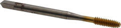 Balax - #6-32 UNC H4 Thread Limit Bottoming Thread Forming Tap - High Speed Steel, TiN Finish, 2" OAL, 11/16" Thread Length, Right Hand Thread, Series BXB - Best Tool & Supply