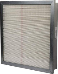 Made in USA - 24" Noml Height x 24" Noml Width x 4" Noml Depth, 85% Capture Efficiency, Wireless Pleated Air Filter - MERV 13, Microfiberglass Paper, Integrated Metal Frame, 500 Max FPM, 2,000 CFM, For Any Unit - Best Tool & Supply