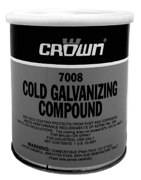 Crown - 32 oz Zinc Cold Galvanizing Compound - Comes in Bottle, Food Grade - Best Tool & Supply