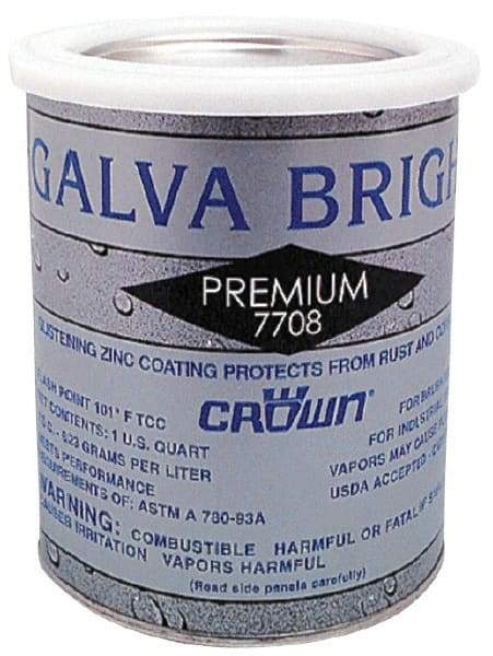 Crown - 32 oz Zinc Cold Galvanizing Compound - Comes in Bottle - Best Tool & Supply