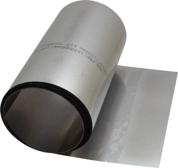 Made in USA - 100 Inch Long x 6 Inch Wide x 0.0015 Inch Thick, Roll Shim Stock - Steel - Best Tool & Supply