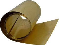 Made in USA - 100 Inch Long x 6 Inch Wide x 0.006 Inch Thick, Roll Shim Stock - Brass - Best Tool & Supply