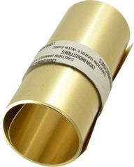 Made in USA - 100 Inch Long x 6 Inch Wide x 0.008 Inch Thick, Roll Shim Stock - Brass - Best Tool & Supply