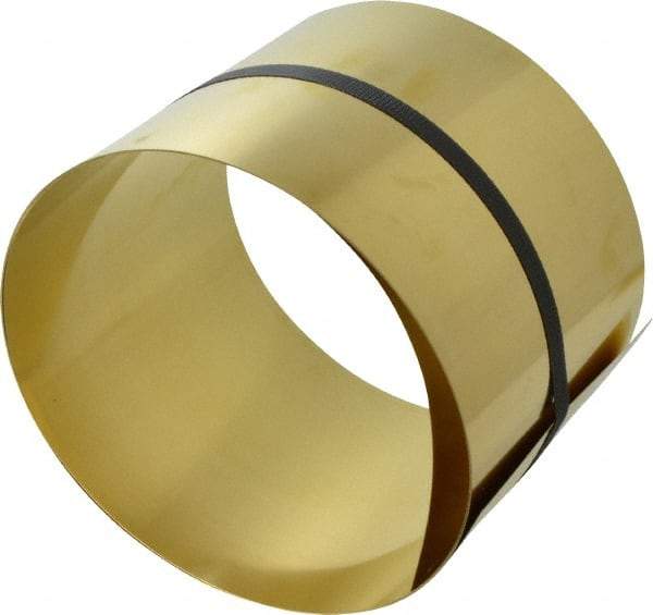 Made in USA - 100 Inch Long x 6 Inch Wide x 0.012 Inch Thick, Roll Shim Stock - Brass - Best Tool & Supply