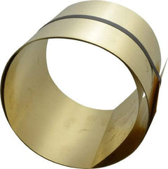 Made in USA - 100 Inch Long x 6 Inch Wide x 0.015 Inch Thick, Roll Shim Stock - Brass - Best Tool & Supply