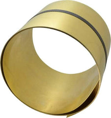 Made in USA - 100 Inch Long x 6 Inch Wide x 0.02 Inch Thick, Roll Shim Stock - Brass - Best Tool & Supply