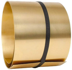 Made in USA - 100 Inch Long x 6 Inch Wide x 0.025 Inch Thick, Roll Shim Stock - Brass - Best Tool & Supply