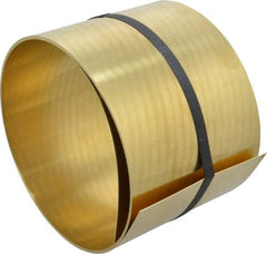 Made in USA - 100 Inch Long x 6 Inch Wide x 0.031 Inch Thick, Roll Shim Stock - Brass - Best Tool & Supply