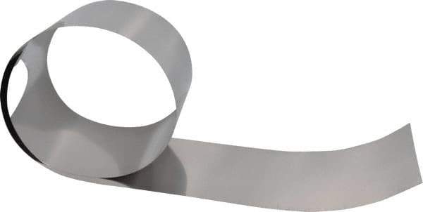 Made in USA - 50 Inch Long x 6 Inch Wide x 0.005 Inch Thick, Roll Shim Stock - Stainless Steel - Best Tool & Supply