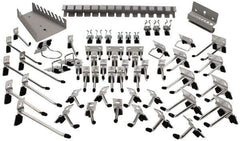 Kennedy - Tool Holder Sets For Square Hole Pegboard - Steel, 60 Piece Set - Best Tool & Supply