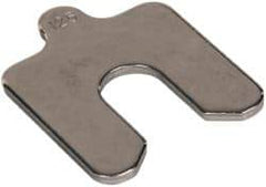 Made in USA - 5 Piece, 2 Inch Long x 2 Inch Wide x 0.125 Inch Thick, Slotted Shim Stock - Stainless Steel, 5/8 Inch Wide Slot - Best Tool & Supply