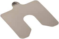 Made in USA - 20 Piece, 3 Inch Long x 3 Inch Wide x 0.002 Inch Thick, Slotted Shim Stock - Stainless Steel, 3/4 Inch Wide Slot - Best Tool & Supply