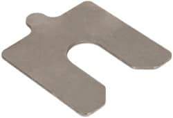 Made in USA - 5 Piece, 4 Inch Long x 4 Inch Wide x 0.125 Inch Thick, Slotted Shim Stock - Stainless Steel, 1-1/4 Inch Wide Slot - Best Tool & Supply