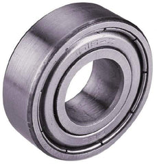 Value Collection - 9/16" Bore Diam, 1-3/8" OD, Double Shield Semi Ground Extra Light Radial Ball Bearing - 7/16" Wide, 1 Row, Round Bore, 746 Lb Static Capacity, 1,526 Lb Dynamic Capacity - Best Tool & Supply