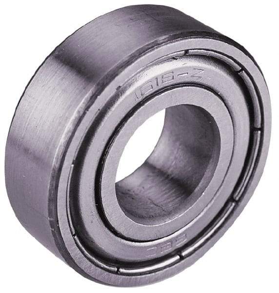 Value Collection - 7/16" Bore Diam, 1-3/8" OD, Double Seal Semi Ground Extra Light Radial Ball Bearing - 7/16" Wide, 1 Row, Round Bore, 746 Lb Static Capacity, 1,526 Lb Dynamic Capacity - Best Tool & Supply