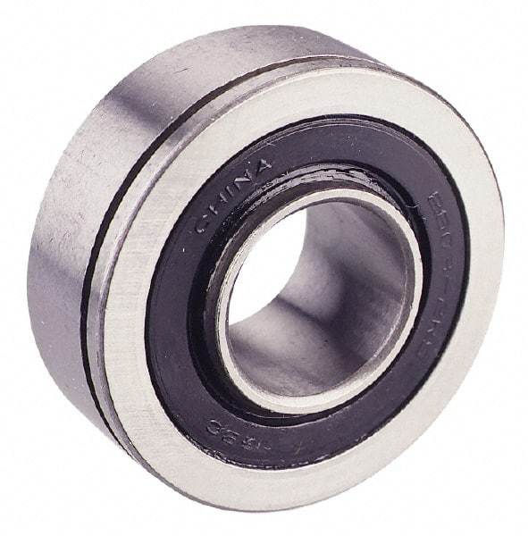 Value Collection - 5/8" Bore Diam, 1-3/4" OD, Double Seal Semi Ground Extra Light Radial Ball Bearing - 1 Row, Round Bore, 707 Lb Static Capacity, 1,366 Lb Dynamic Capacity - Best Tool & Supply