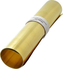 Made in USA - 10 Ft. Long x 12 Inch Wide x 0.003 Inch Thick, Roll Shim Stock - Brass - Best Tool & Supply