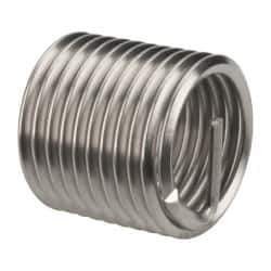 Heli-Coil - 7/16-20 UNF, 0.656" OAL, Free Running Helical Insert - 10-5/8 Free Coils, Tanged, 304 Stainless Steel, Bright Finish, 1-1/2D Insert Length - Best Tool & Supply