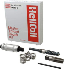 Heli-Coil - 10 Inserts, 1/2-14, Thread Repair Kit - Includes Drill, Installation Tool and Tap - Exact Industrial Supply