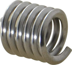 Heli-Coil - 1/4-20 UNC, 3/8" OAL, Free Running Helical Insert - 5-3/4 Free Coils, Tanged, Stainless Steel, Bright Finish, 1-1/2D Insert Length - Best Tool & Supply