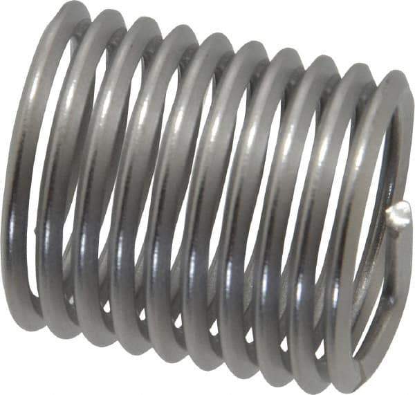 Heli-Coil - M20x2.50 Metric Coarse, 30mm OAL, Free Running Helical Insert - 13-5/8 Free Coils, Tanged, Stainless Steel, Bright Finish, 1-1/2D Insert Length - Best Tool & Supply