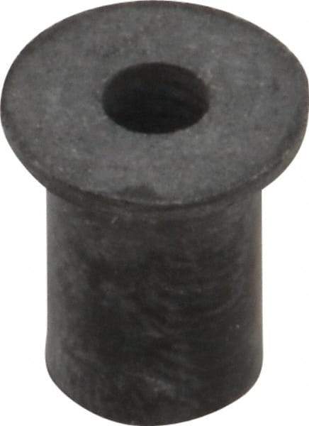 RivetKing - #6-32, 0.452" Diam x 0.062" Thick Flange, Rubber Insulated Rivet Nut - UNC Thread, Rubber, 5/16" Body Diam, 1/2" OAL - Best Tool & Supply