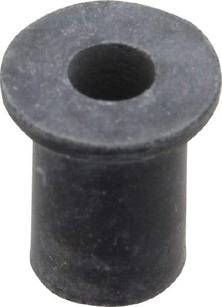 RivetKing - #8-32, 0.438" Diam x 0.052" Thick Flange, Rubber Insulated Rivet Nut - UNC Thread, Rubber, 5/16" Body Diam, 1/2" OAL - Best Tool & Supply